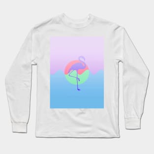 Purple Flamingo Long Sleeve T-Shirt